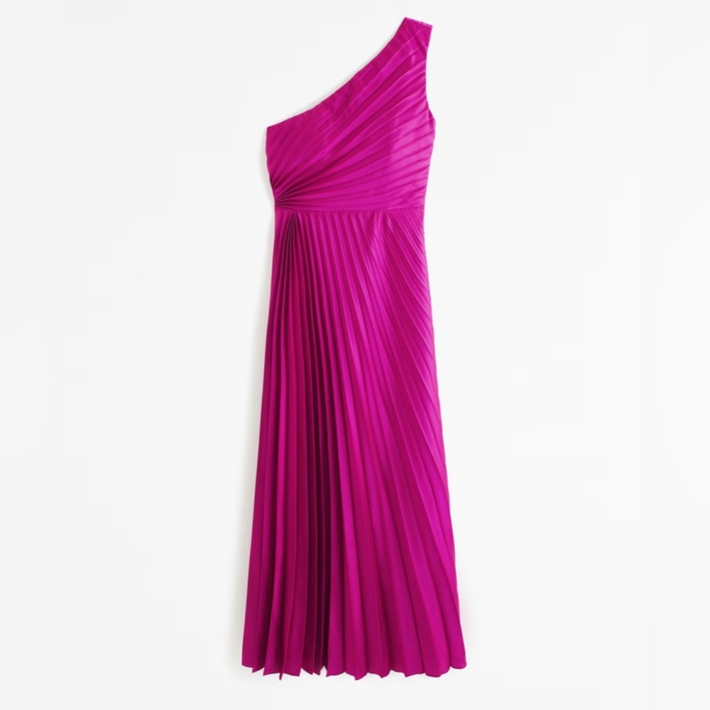 Abercrombie and Fitch Giselle Pleated One Shoulder Maxi Dress Large